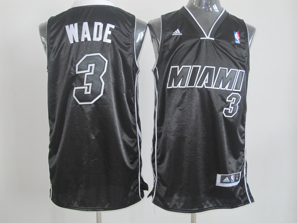 NBA Miami Heat 3 Dwyane Wade Swingman Black Jersey